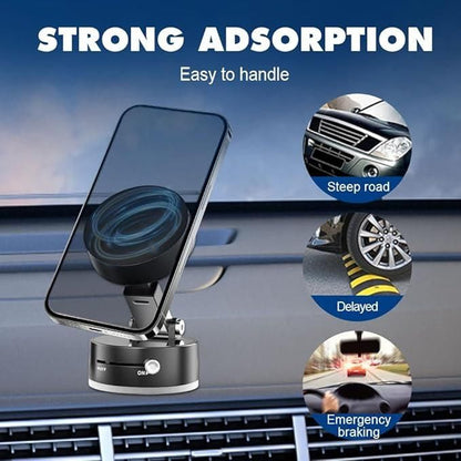 Vacuum Magnetic Suction Phone Holder ⭐⭐⭐⭐⭐(4035)