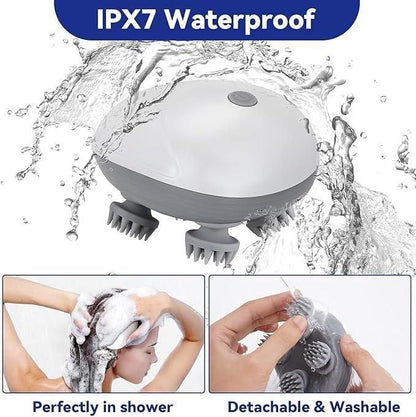 Waterproof Rechargeable Head Massager for Hair & Relaxation