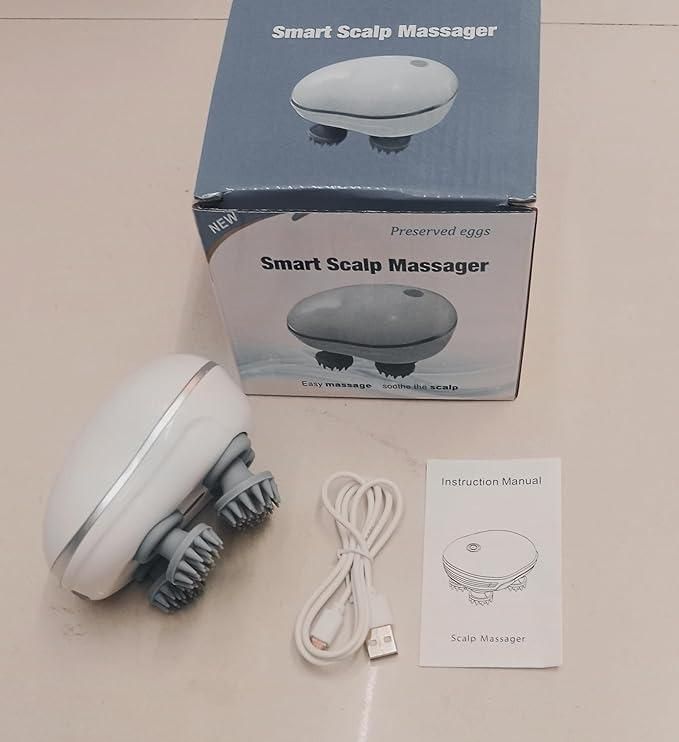 Waterproof Rechargeable Head Massager for Hair & Relaxation
