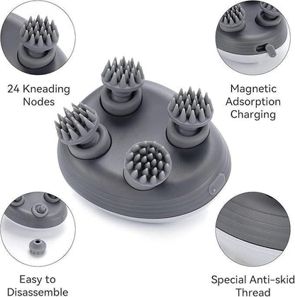 Waterproof Rechargeable Head Massager for Hair & Relaxation