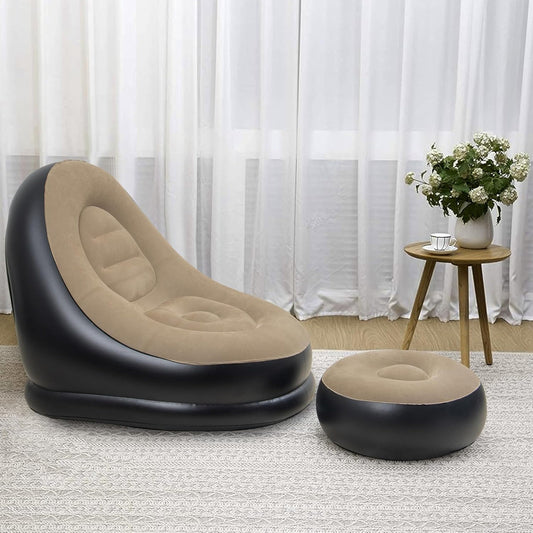 Portable Trend Sofa & Footrest Perfect for Study, Work & Relaxation