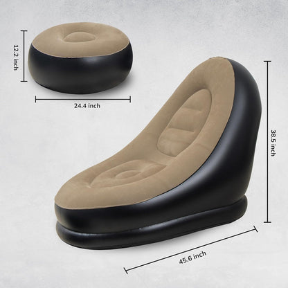 Portable Trend Sofa & Footrest Perfect for Study, Work & Relaxation